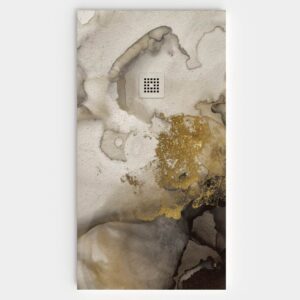 Plato de ducha resina textura pizarra. Efecto en Mármol OLVARE - antideslizante STONE 3D moderno