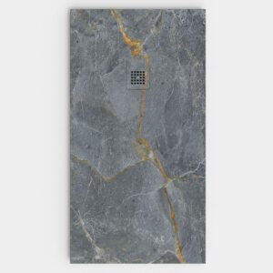 Plato de ducha resina textura pizarra. Efecto en Mármol LUNARTH - antideslizante STONE 3D moderno