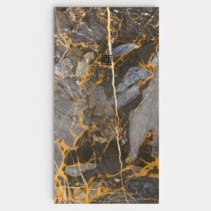 Plato de ducha resina textura pizarra. Efecto en Mármol LORENTH - antideslizante STONE 3D moderno