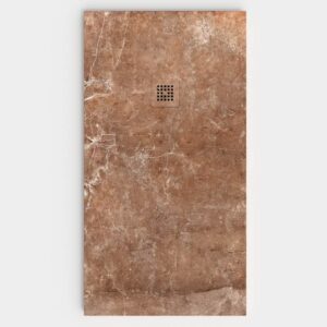 Plato de ducha resina textura pizarra. Efecto en Mármol KHEROS - antideslizante STONE 3D moderno