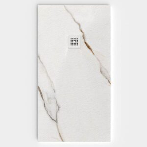 Plato de ducha resina textura pizarra. Efecto en Mármol JURELLA - antideslizante STONE 3D moderno