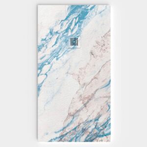 Plato de ducha resina textura pizarra. Efecto en Mármol GLAVIRA - antideslizante STONE 3D moderno