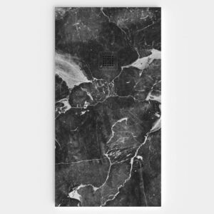 Plato de ducha resina textura pizarra. Efecto en Mármol DRAVONNE - antideslizante STONE 3D moderno