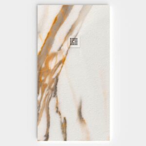 Plato de ducha resina textura pizarra. Efecto en Mármol CLYRA - antideslizante STONE 3D moderno