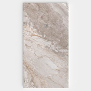 Plato de ducha resina textura pizarra. Efecto en Mármol ALKARIS - antideslizante STONE 3D moderno