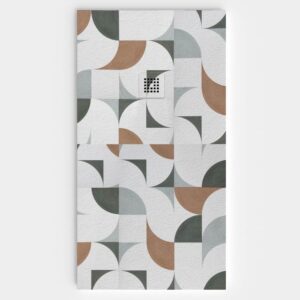 Plato de ducha resina textura pizarra. Efecto en Hidráulico HIDROELITE - antideslizante STONE 3D moderno