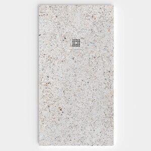 Plato de ducha efecto Terrazo PEBBRIX - antideslizante STONE 3D moderno