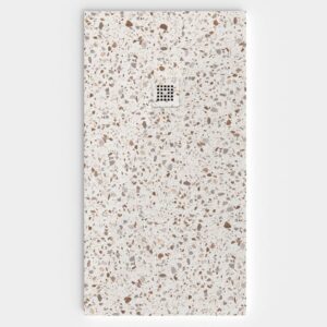 Plato de ducha efecto Terrazo ZANTERRA - antideslizante STONE 3D moderno