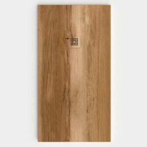 Plato de ducha resina textura pizarra acabado efecto Madera AUVRA - antideslizante STONE 3D moderno