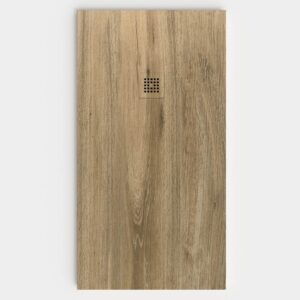 Plato de ducha resina textura pizarra acabado efecto Madera BORKEN - antideslizante STONE 3D moderno