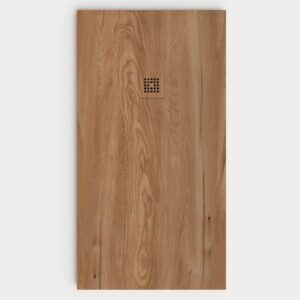 Plato de ducha resina textura pizarra acabado efecto Madera BOSKAN - antideslizante STONE 3D moderno