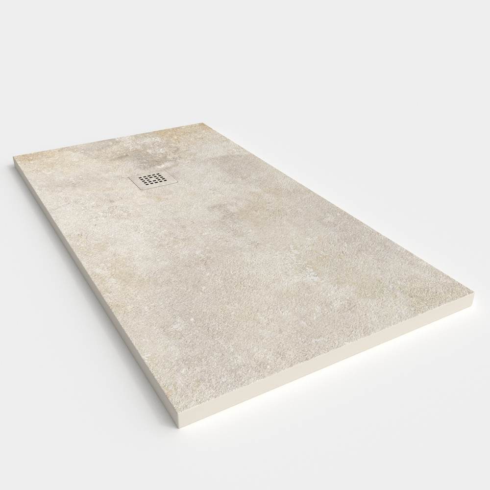 Plato de ducha resina textura pizarra Efecto Cemento ROTTERDAM antideslizante STONE 3D moderno 2 Plato de ducha resina textura pizarra Efecto Cemento ROTTERDAM antideslizante STONE 3D moderno - Imagen 2