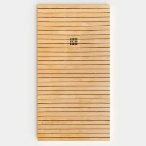 Plato de ducha resina textura pizarra acabado efecto Madera ABETO TINTORA - antideslizante STONE 3D moderno