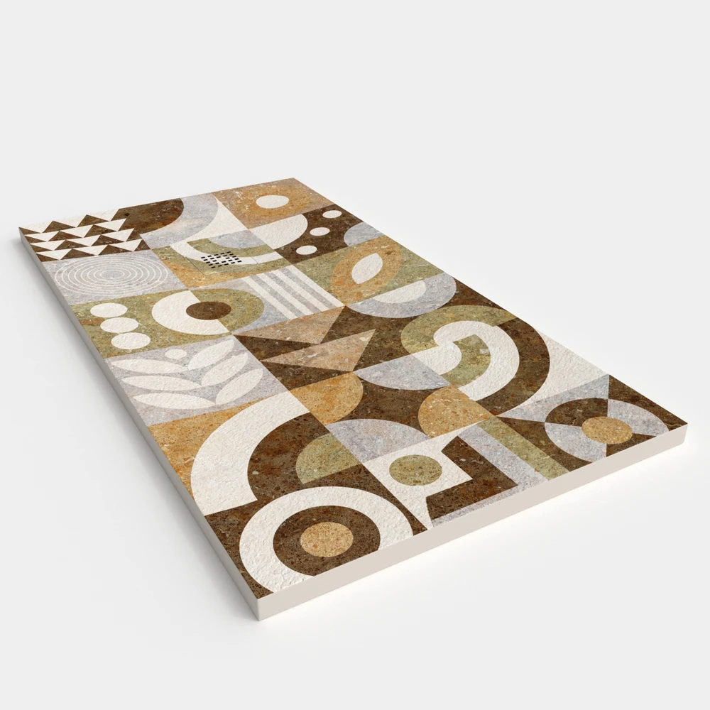 Plato de ducha resina textura pizarra. Efecto en Hidráulico ACADIA - antideslizante STONE 3D moderno 2 Plato de ducha resina textura pizarra. Efecto en Hidráulico ACADIA - antideslizante STONE 3D moderno - Imagen 2