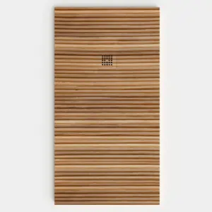 Plato de ducha resina textura pizarra acabado efecto Madera BERSAYE - antideslizante STONE 3D moderno