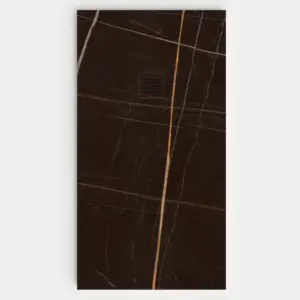 Plato de ducha resina textura pizarra. Efecto en Mármol BROWN - antideslizante STONE 3D moderno