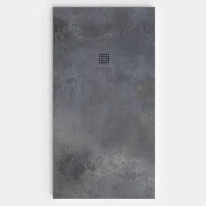 Plato de ducha resina textura pizarra Efecto Cemento CARBONI antideslizante STONE 3D moderno
