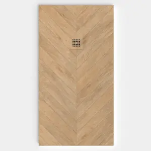 Plato de ducha resina textura pizarra acabado efecto Madera CEDAR - antideslizante STONE 3D moderno