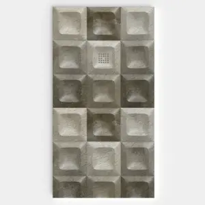 Plato de ducha resina textura pizarra. Efecto en Hidráulico CLODA - antideslizante STONE 3D moderno