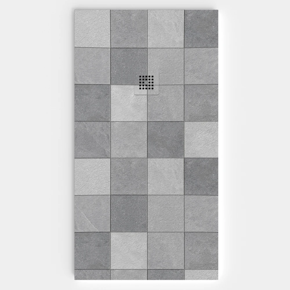 Plato de ducha resina textura pizarra. Efecto en Hidráulico CUADRATE - antideslizante STONE 3D moderno 1 Plato de ducha resina textura pizarra. Efecto en Hidráulico CUADRATE - antideslizante STONE 3D moderno