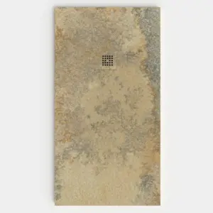 Plato de ducha resina textura pizarra Efecto Cemento DOURO antideslizante STONE 3D moderno