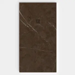 Plato de ducha resina textura pizarra. Efecto en Mármol DARK - antideslizante STONE 3D moderno