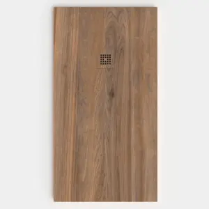 Plato de ducha resina textura pizarra acabado efecto Madera EBONY - antideslizante STONE 3D moderno