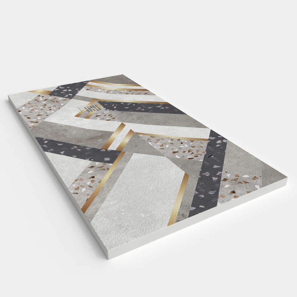 Plato de ducha resina textura pizarra. Efecto en Hidráulico EIKA - antideslizante STONE 3D moderno 2 Plato de ducha resina textura pizarra. Efecto en Hidráulico EIKA - antideslizante STONE 3D moderno - Imagen 2