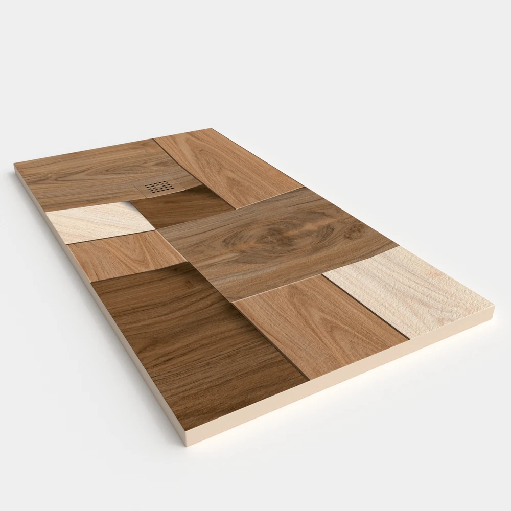 Plato de ducha resina textura pizarra acabado efecto Madera ELM - antideslizante STONE 3D moderno 2 Plato de ducha resina textura pizarra acabado efecto Madera ELM - antideslizante STONE 3D moderno - Imagen 2