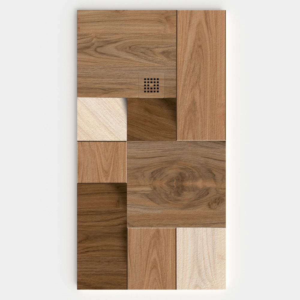 Plato de ducha resina textura pizarra acabado efecto Madera ELM - antideslizante STONE 3D moderno 1 Plato de ducha resina textura pizarra acabado efecto Madera ELM - antideslizante STONE 3D moderno