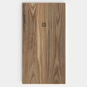 Plato de ducha resina textura pizarra acabado efecto Madera FRESNO ESTEPA - antideslizante STONE 3D moderno