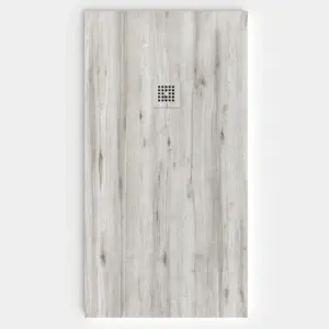 Plato de ducha resina textura pizarra acabado efecto Madera JENAN - antideslizante STONE 3D moderno