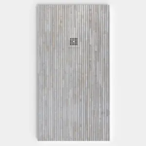 Plato de ducha resina textura pizarra acabado efecto Madera LARCH - antideslizante STONE 3D moderno