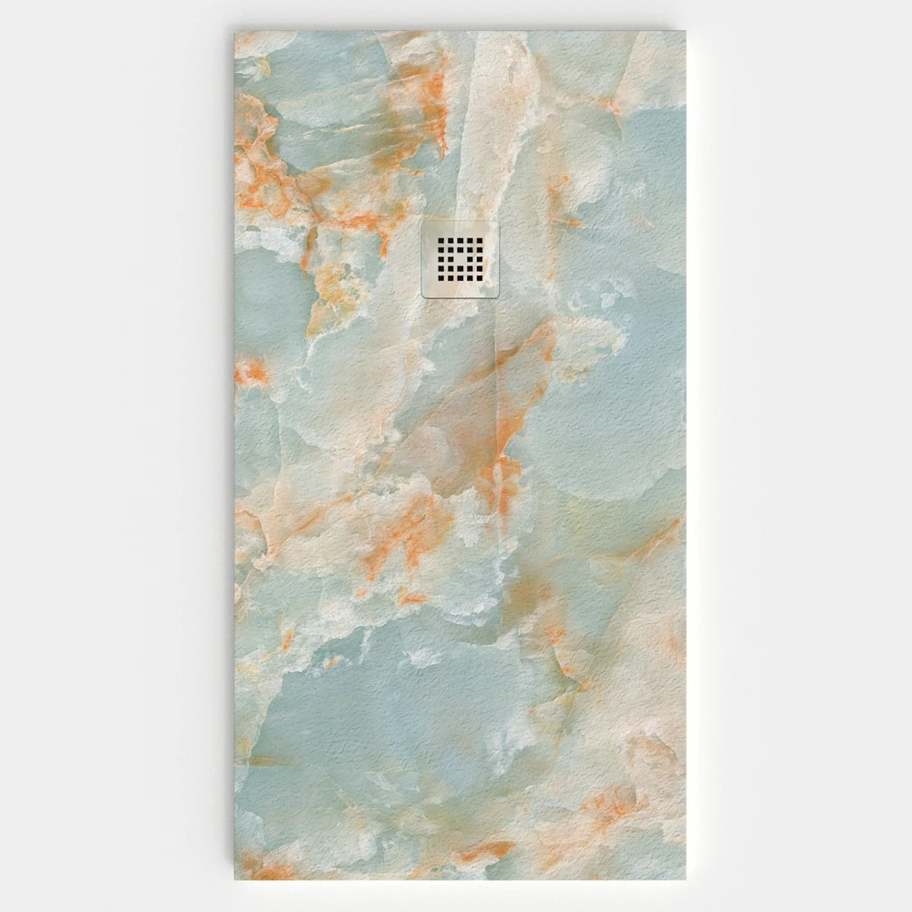 Plato de ducha resina textura pizarra. Efecto en Mármol LUMINUS - antideslizante STONE 3D moderno 1 Plato de ducha resina textura pizarra. Efecto en Mármol LUMINUS - antideslizante STONE 3D moderno