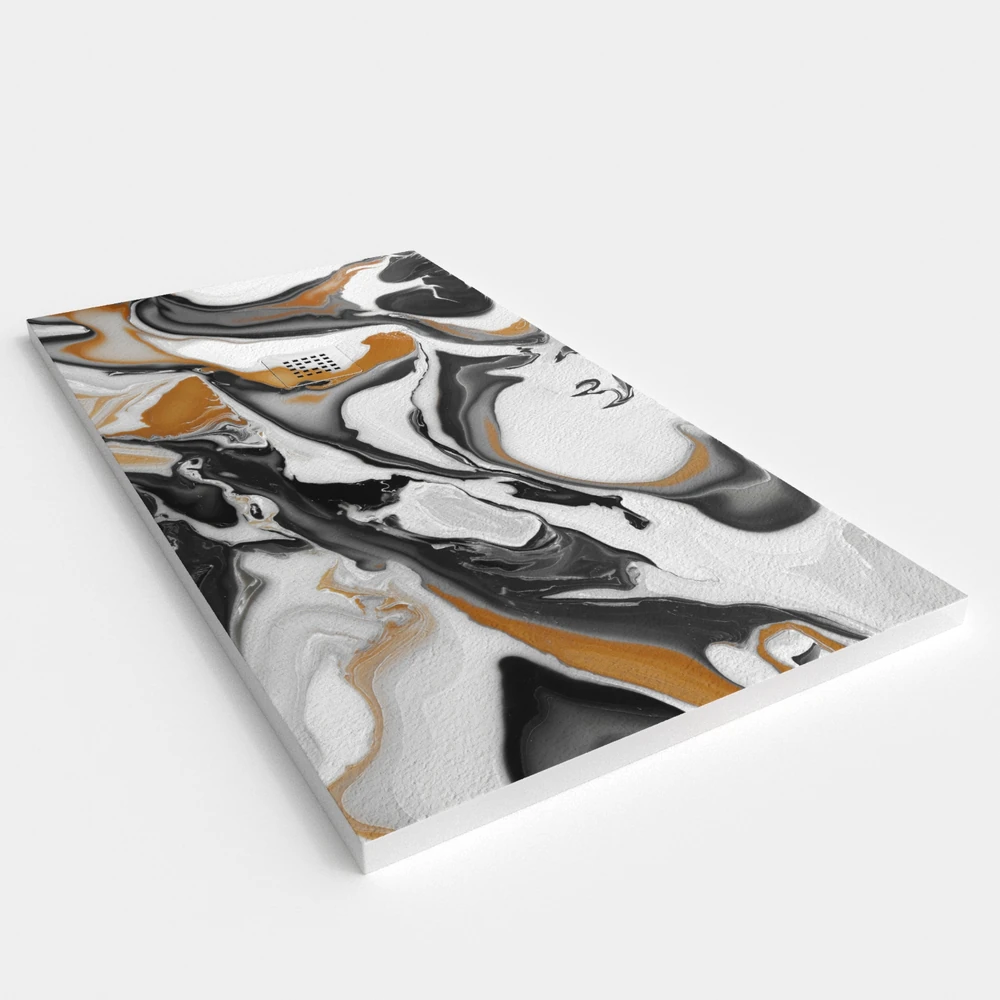 Plato de ducha resina textura pizarra. Efecto en Mármol MAPI - antideslizante STONE 3D moderno 2 Plato de ducha resina textura pizarra. Efecto en Mármol MAPI - antideslizante STONE 3D moderno - Imagen 2