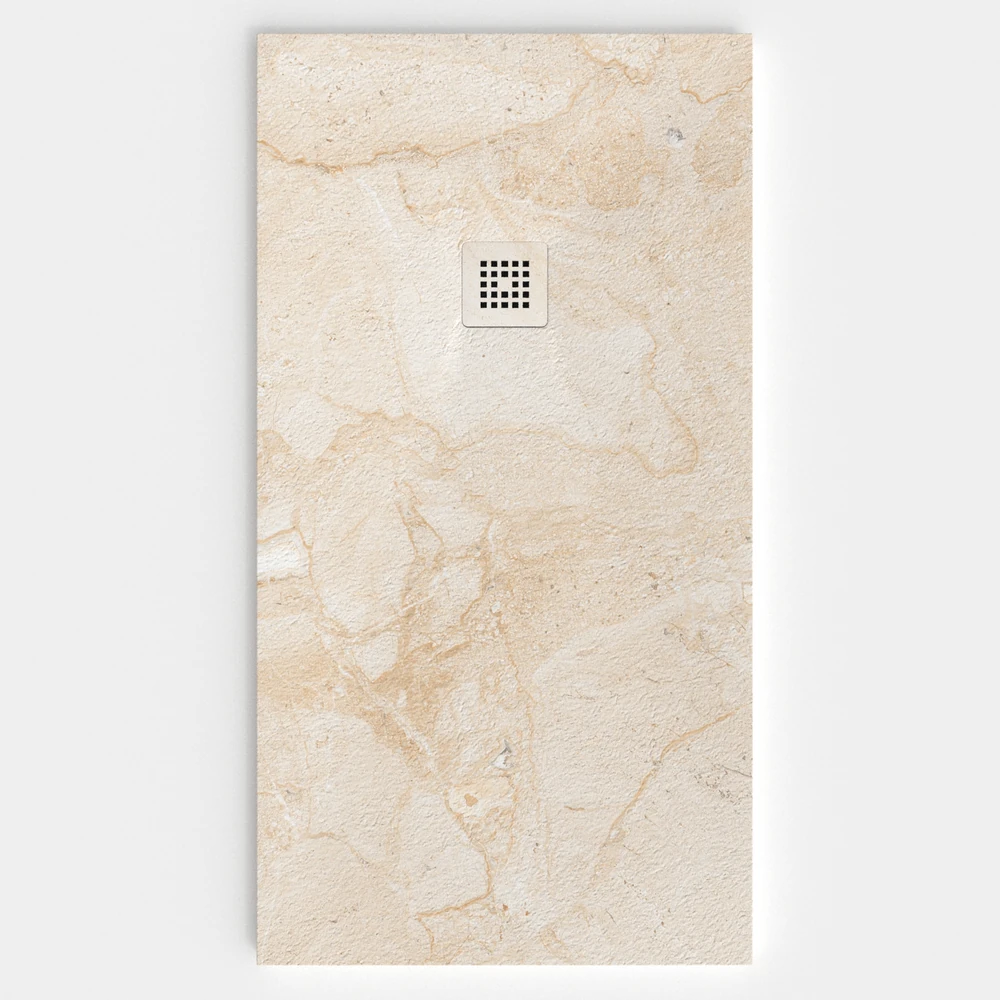 Plato de ducha resina textura pizarra. Efecto en Mármol MARES - antideslizante STONE 3D moderno 1 Plato de ducha resina textura pizarra. Efecto en Mármol MARES - antideslizante STONE 3D moderno