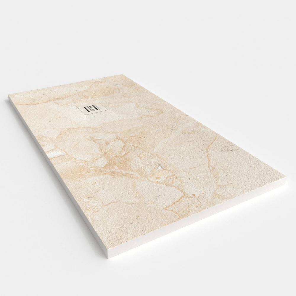 Plato de ducha resina textura pizarra. Efecto en Mármol MARES - antideslizante STONE 3D moderno 2 Plato de ducha resina textura pizarra. Efecto en Mármol MARES - antideslizante STONE 3D moderno - Imagen 2