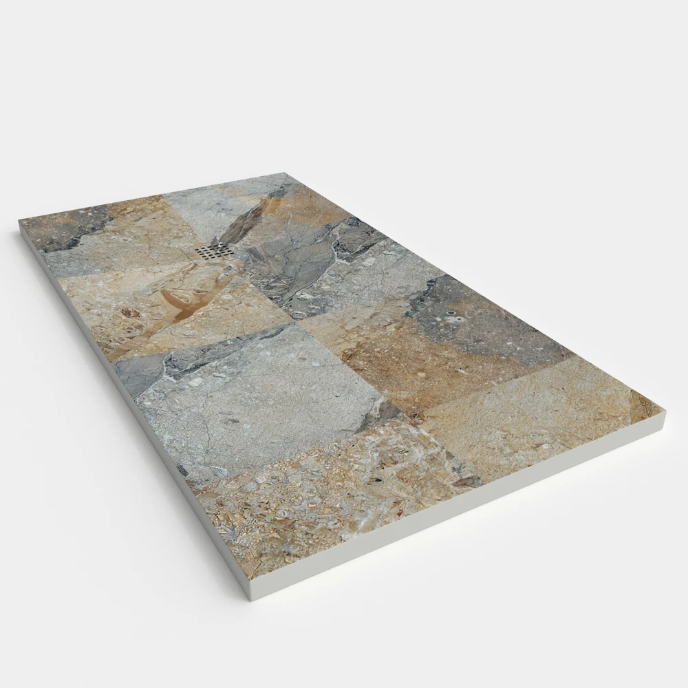 Plato de ducha resina textura pizarra. Efecto en Mármol MIZZI - antideslizante STONE 3D moderno 2 Plato de ducha resina textura pizarra. Efecto en Mármol MIZZI - antideslizante STONE 3D moderno - Imagen 2