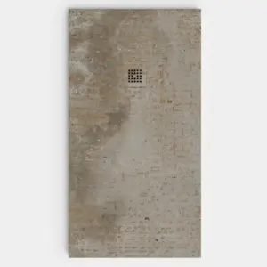 Plato de ducha resina textura pizarra Efecto Cemento NEVOA antideslizante STONE 3D moderno