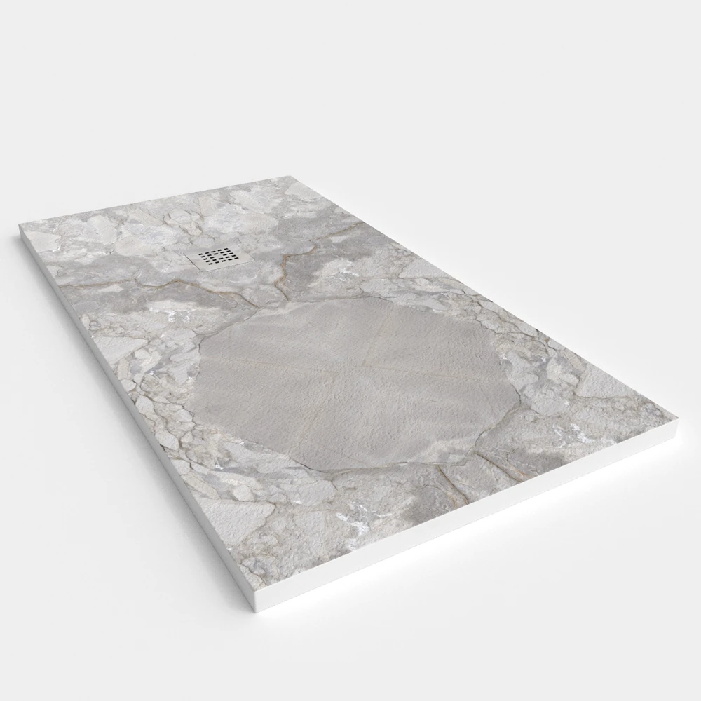 Plato de ducha resina textura pizarra. Efecto en Mármol NAPOLEÓN - antideslizante STONE 3D moderno 2 Plato de ducha resina textura pizarra. Efecto en Mármol NAPOLEÓN - antideslizante STONE 3D moderno - Imagen 2