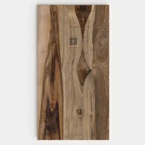 Plato de ducha resina textura pizarra acabado efecto Madera NOGAL VOLGA - antideslizante STONE 3D moderno