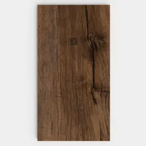 Plato de ducha resina textura pizarra acabado efecto Madera NOGAL WALQUIRIA - antideslizante STONE 3D moderno