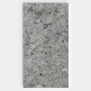 Plato de ducha resina textura pizarra. Efecto en Mármol SIERRA - antideslizante STONE 3D moderno