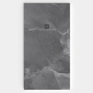 Plato de ducha resina textura pizarra. Efecto en Mármol PONI - antideslizante STONE 3D moderno