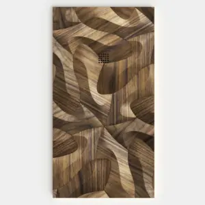 Plato de ducha resina textura pizarra acabado efecto Madera RADIATA - antideslizante STONE 3D moderno