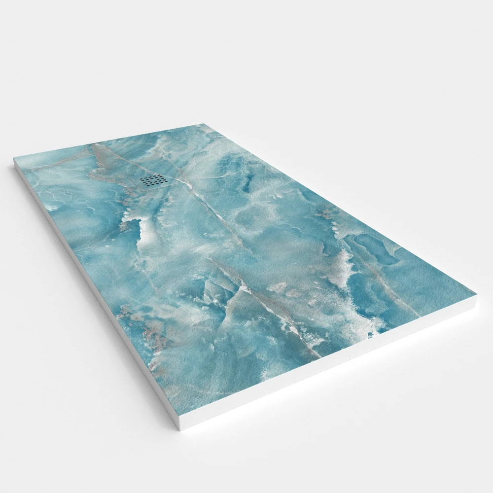 Plato de ducha resina textura pizarra. Efecto en Mármol RAFAELLO - antideslizante STONE 3D moderno 2 Plato de ducha resina textura pizarra. Efecto en Mármol RAFAELLO - antideslizante STONE 3D moderno - Imagen 2