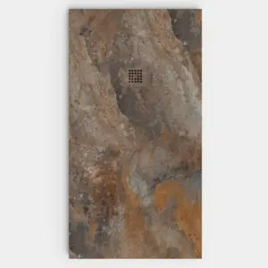 Plato de ducha resina textura pizarra. Efecto en Mármol RAZZO - antideslizante STONE 3D moderno