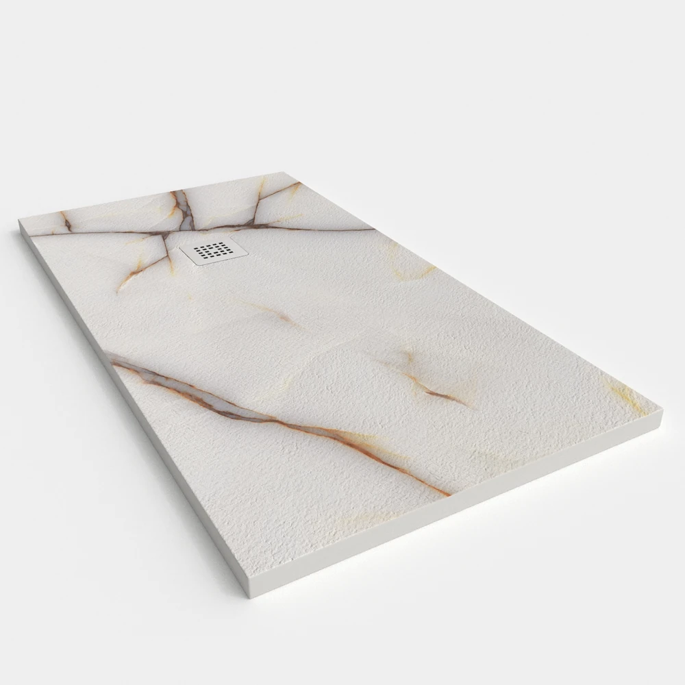 Plato de ducha resina textura pizarra. Efecto en Mármol REALE - antideslizante STONE 3D moderno 2 Plato de ducha resina textura pizarra. Efecto en Mármol REALE - antideslizante STONE 3D moderno - Imagen 2