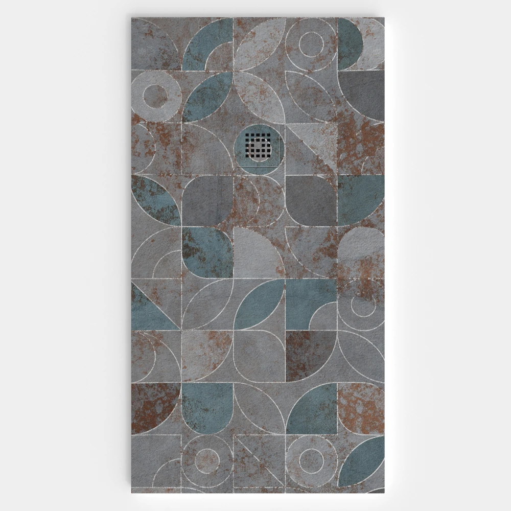 Plato de ducha resina textura pizarra. Efecto en Hidráulico RETRO - antideslizante STONE 3D moderno 1 Plato de ducha resina textura pizarra. Efecto en Hidráulico RETRO - antideslizante STONE 3D moderno
