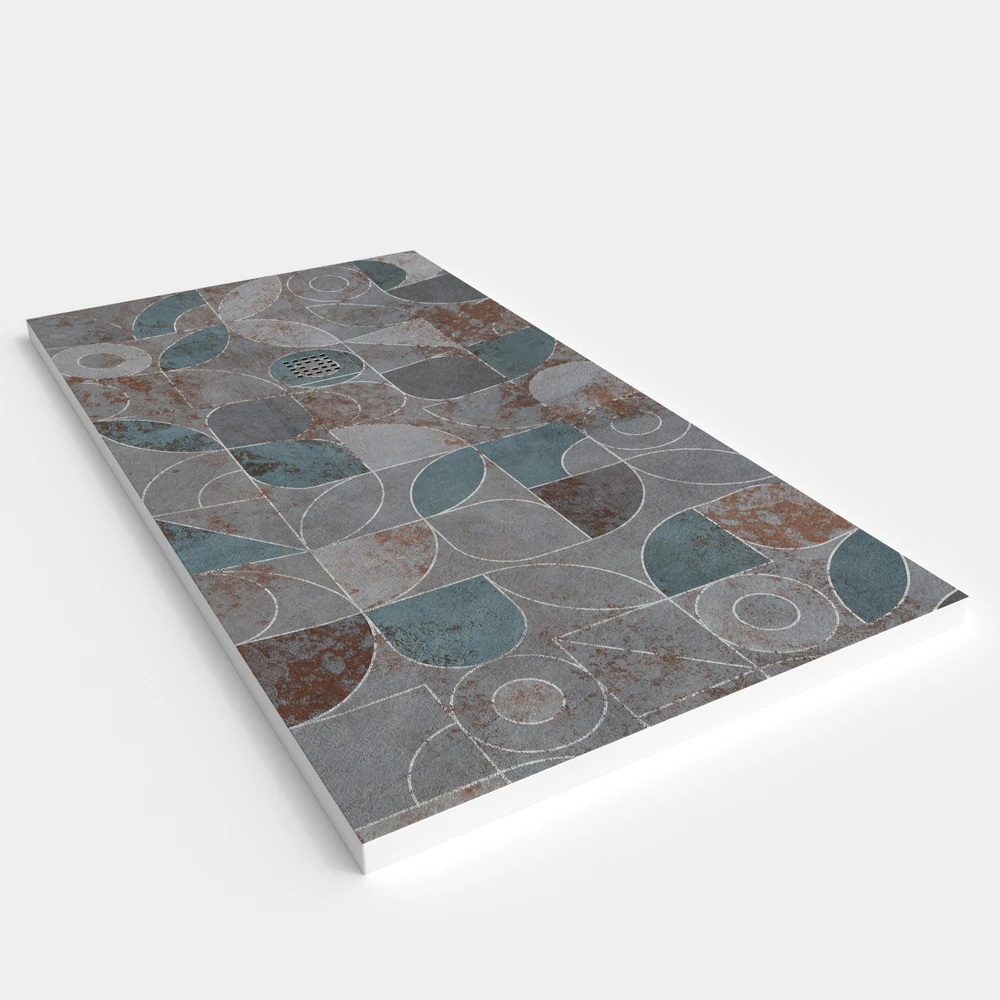 Plato de ducha resina textura pizarra. Efecto en Hidráulico RETRO - antideslizante STONE 3D moderno 2 Plato de ducha resina textura pizarra. Efecto en Hidráulico RETRO - antideslizante STONE 3D moderno - Imagen 2